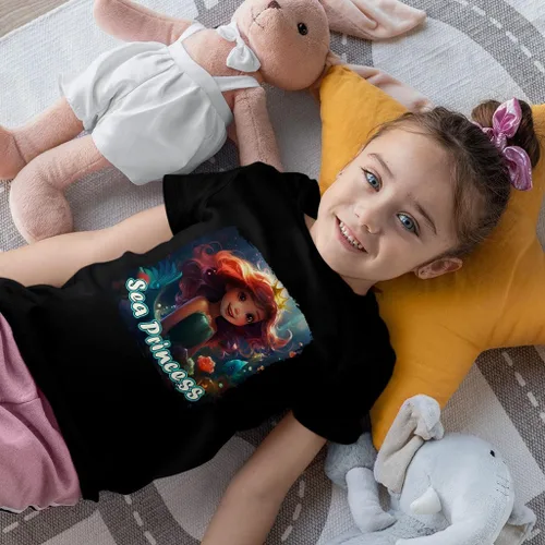 Vista 4 de Sea Princess Kids' T-Shirt - Birthday Present Ideas - Unique Mermaid Presents