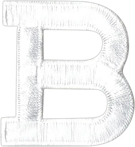 Vista 6 de Letras y números blancos de 1-7/8", parche para planchar, bordado (letra M)