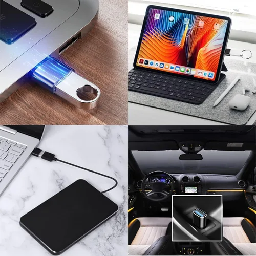 Vista 3 de Adaptador USB C a USB A, USBC macho a una hembra 3.0 OTG MacBook Pro/Air, convertidor USB tipo C Thunderbolt 3 para Apple iPhone 16 15, unidad