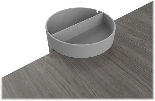 Vista 5 de deflecto Organizador de escritorio pequeño de pie, dos secciones, 3.85 x 3.85 x 3.54, gris