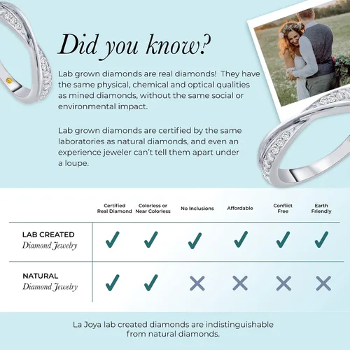 Vista 6 de La Joya 14 CT TW Certified Lab Created Diamond Bands for Women - Solid 10k Yellow or White Gold Diamond Wedding Rings, Anniversary Bands, Promise