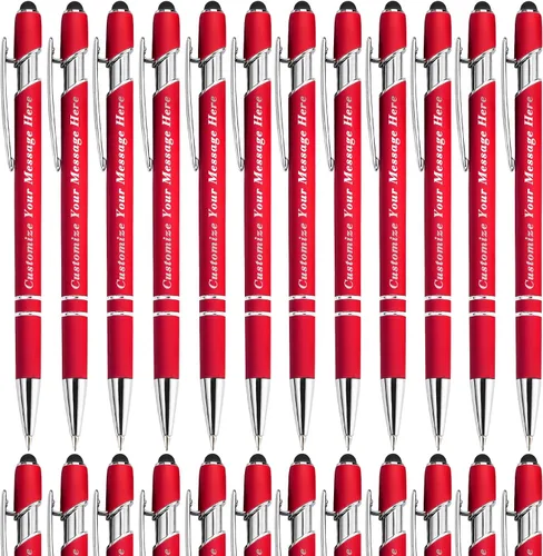 Vista 9 de Bolígrafos personalizados con lápiz capacitivo, bolígrafos grabados personalizados, impresos con tu logotipo o mensaje para Navidad, graduación