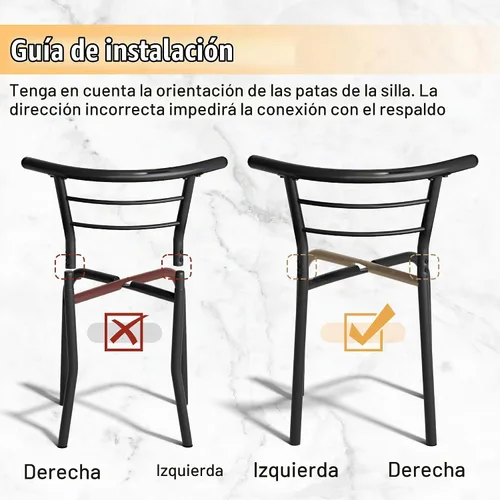 Vista 8 de JUMMICO Juego de mesa redonda y silla de madera de 3 piezas, ahorro de espacio, rincón de desayuno, mesa de grano de madera con marco de metal