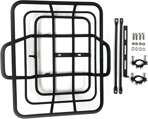 Vista 2 de EMOJO Cesta de bicicleta de aleación de aluminio duradera delantera de 55 libras Cpacity grande cesta de carga de bicicleta fácil instalación