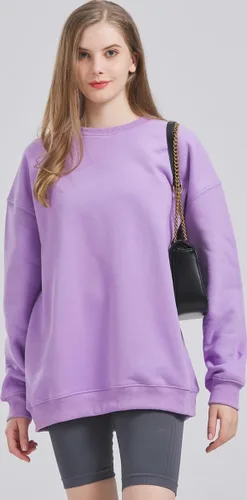 Vista 4 de onlylan Cloud Oversized Sweatshirt For Women Crewneck Pullover 2024 Fall Fashion Clothes Crew Neck Hoodies Sweaters
