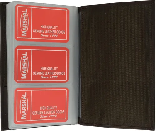 Vista 2 de Nuevo 120 hojas de nombre comercial ID tarjetas de crédito titular libro libro organizador cartera (marrón)