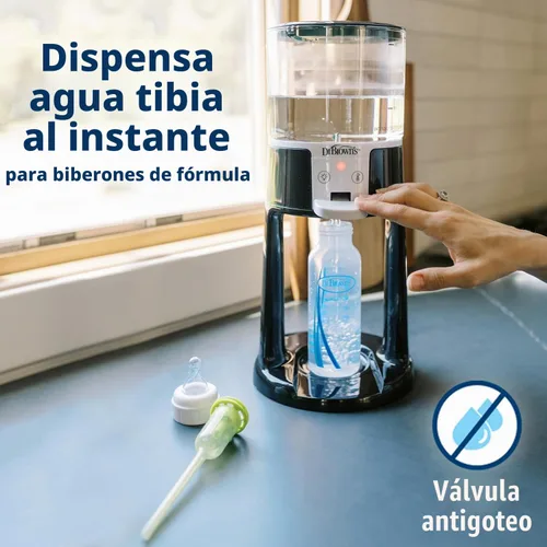 Vista 2 de Dr. Brown's Insta-Prep Dispensador de agua tibia con jarra de mezcla de fórmula para bebés, 36 onzas, oliva
