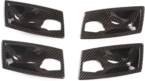 Vista 3 de Adhesivo ABS para manija de puerta interior de automóvil para BMW Serie 5 E60 2006-2009 Accesorios de automóvil (fibra de carbono, 2004-2005)