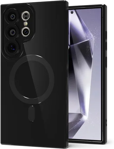 Vista 43 de Svanove Funda magnética de silicona para Samsung Galaxy S22, compatible con Magsafe, bonita funda para mujer, goma de gelatina brillante delgada
