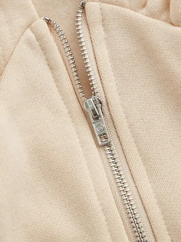 Vista 4 de Verdusa Sudadera con capucha y manga larga con cremallera para mujer