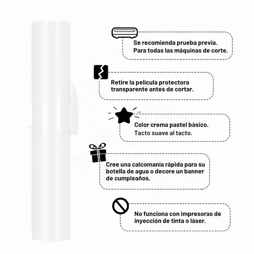 Vista 2 de TECKWRAP 001 Vinilo adhesivo permanente brillante para proyectos de calcomanías de manualidades, 12 pulgadas x 10 pies, color blanco coco brillante
