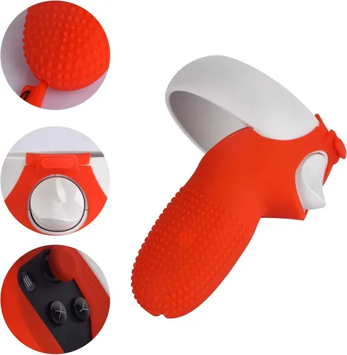 Vista 5 de XIAOGE Accesorios de control para Oculus Quest 2 con combo de cubierta facial, accesorio de auriculares VR a prueba de sudor y anticolisión