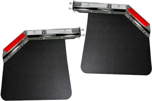 Vista 8 de BST BSSP Juego de 2 Soportes Colgantes de Guardabarros con Resorte Angular Negro para Semirremolques, Espaciado de Pernos de 1-1/8" 1.125", Colgante