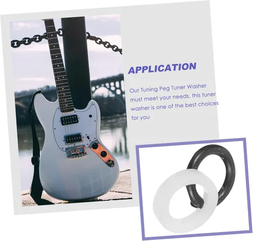 Vista 8 de Vaguelly 48 unids sintonizador de guitarra eléctrica clavija instrumento musical mango guitarra parte sintonizador arandela guitarra eléctrica