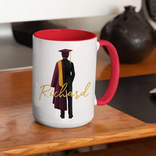 Vista 7 de Taza de graduación personalizada, información nutricional para graduados, clase de 2024, regalo de graduación para hombres y hombres, escuela