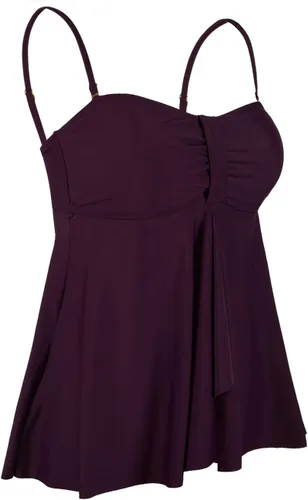 Vista 2 de Hilor Flyaway Tankini Top Bandeau - Traje de baño fluido con control de abdomen para mujer
