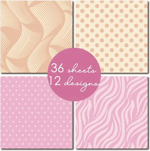 Vista 6 de Papel decorativo de cartulina de Pascua pastel de 12 x 12 pulgadas, 36 hojas, para hacer tarjetas, planificador, fondo de origami, álbum