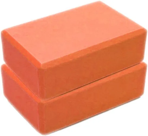 Vista 5 de Bloques de yoga para mujer, paquete de 2 bloques de yoga de espuma EVA sin látex, 9 x 6 x 3 pulgadas, superficie antideslizante, bloque de yoga