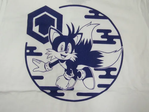 Vista 2 de Bioworld Sonic The Hedgehog Tails Character - Camiseta gráfica blanca para hombre