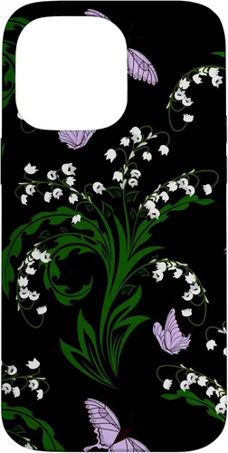 Vista 21 de Lily of The Valley and Butterflies Vintage Cottage Garden Case for iPhone 17