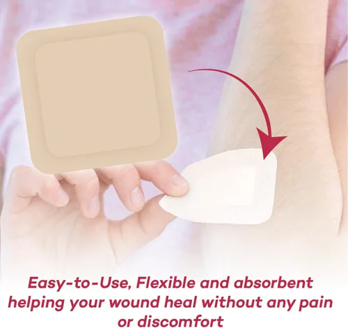 Vista 6 de Dealmed Apósitos hidrocoloides extrafinos de 4 x 4 pulgadas, productos para el cuidado de heridas para botiquines de primeros auxilios, empaquetados