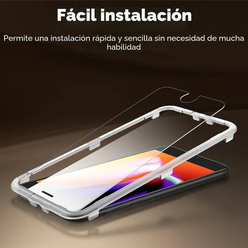 Vista 2 de UNBREAKcable Protector de pantalla de vidrio templado inastillable para iPhone SE 2022/SE 2020, iPhone 8/7 [paquete de 3] [99.99% transparente HD]