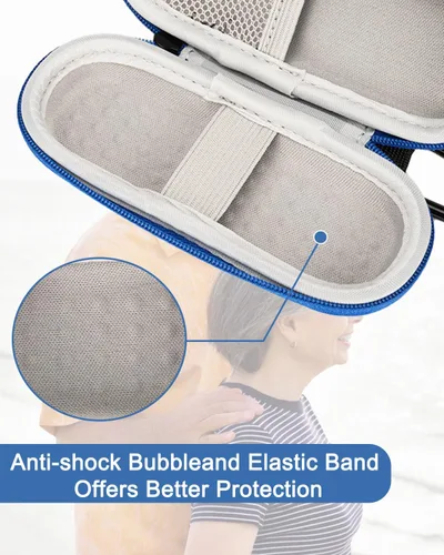 Vista 3 de Funda compatible con monitor Kardiamobile ECG, almacenamiento de viaje duro para Alivecor Kardia Mobile 6L Monitor de corazón con pastillero