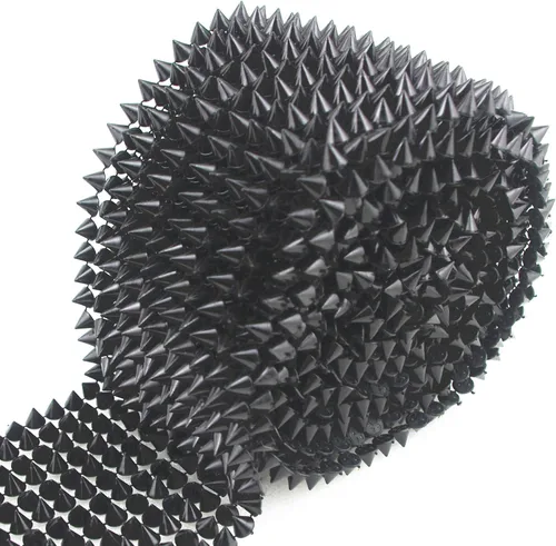 Vista 10 de 1 yarda para coser en punta, cono plano, punk, moldura de malla