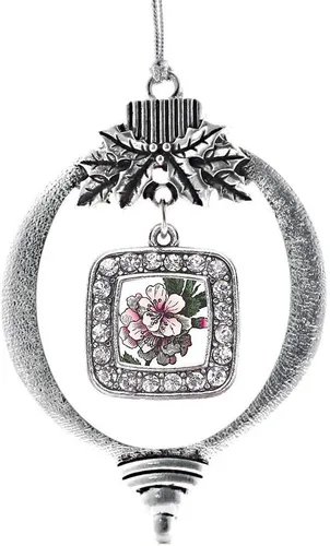 Vista 219 de Inspired Silver - Bon Voyage Cruise Ship Charm Ornamento – Adornos navideños cuadrados de plata con joyas de circonita cúbica
