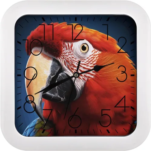 Vista 9 de 10" Square Modern Wall Clock,A Cat in Outer Space Print Kitchen Clocks Wall Battery Operated,Silent Non Ticking Unique Funny Cute Wall Clock for
