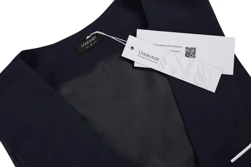 Vista 4 de COOFANDY Chaleco de traje de negocios casual para hombre, ajustado, a la cintura, formal