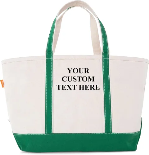 Vista 7 de CB STATION Bolso grande clásico – Bolsa de lona para mujer – Diseño multicolor, perfecta para viajes y compras En blanco: azul bebé