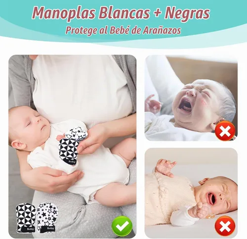 Vista 6 de vocheer Juguetes para bebés de alto contraste para recién nacidos, set
