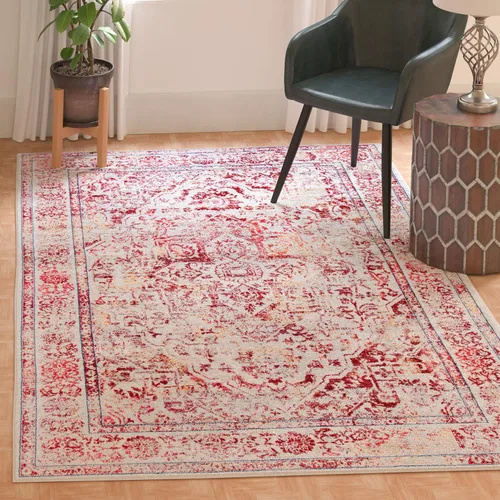 Vista 40 de Safavieh - Alfombra de 2 x 4 pies de la colección Brentwood color marfil y azul marino, alfombra que no suelta pelusas con diseño desgastado