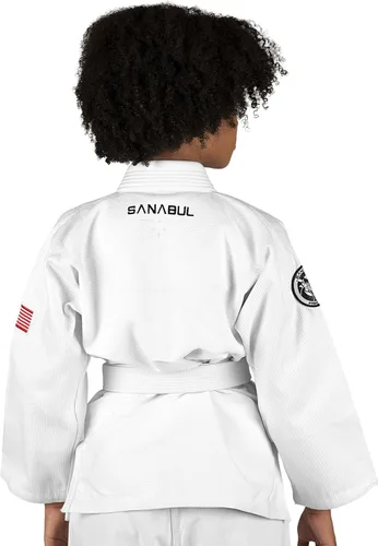 Vista 8 de Sanabul Kimono ligero de Jiu Jitsu Gi de la NASA para niños