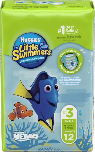 Vista 10 de Huggies Little Swimmers - Pañales de natación desechables, XS (7-18 libras), 12