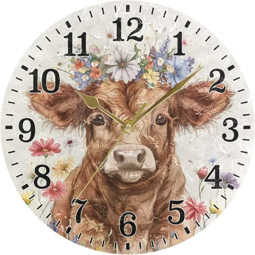 Vista 29 de JUNZAN Reloj de bañera con vino romántico espumoso y velas, reloj de pared silencioso de 10 pulgadas, pequeño reloj redondo, decoración de cocina