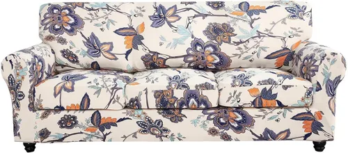 Vista 68 de SearchI Funda elástica para sofá, funda para sillón de 2 piezas con funda de cojín separada para silla, protector de muebles lavable para sala