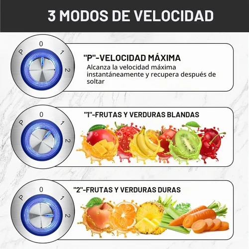Vista 3 de Exprimidoras Centrífugas KOIOS de 1300W, Extractor de Jugo con Conducto de Alimentación Extra Grande de 3 Pulgadas, Motor de Cobre Completo, Filtro