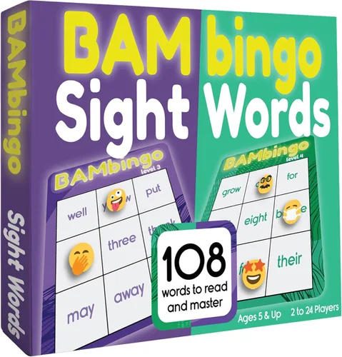 Vista 3 de THE BAMBINO TREE Sight Word BAMBingo Niveles 1, 2, 3 y 4 - Preescolar Kindergarten 1er grado 2do grado Palabras de vista