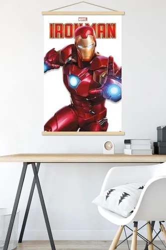 Vista 5 de Trends International Marvel Comics - Póster de la serie Iron Man con marco magnético