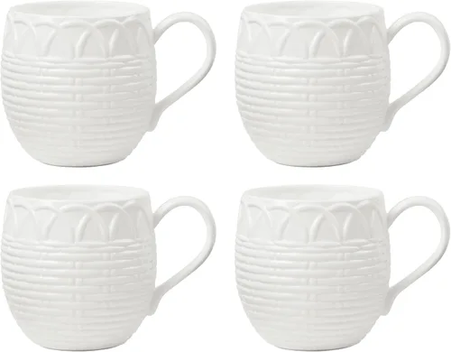 Vista 10 de Lenox Wicker Creek - Juego de 4 platos decorativos, 4.28 pulgadas, color blanco