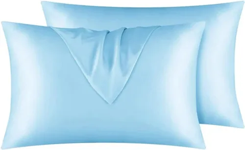 Vista 9 de SkinBiome Juego de 2 fundas de almohada de satén Fundas de almohada de seda para cabello y piel Fundas de almohada refrescantes con cierre