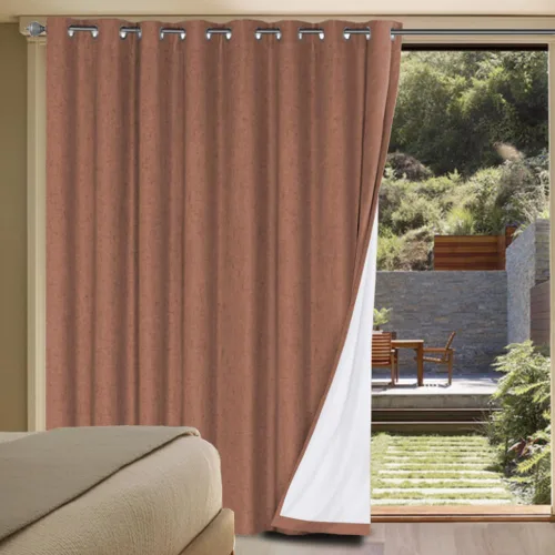 Vista 108 de H.VERSAILTEX Cortinas 100% opacas con aislamiento térmico, texturizadas, de lino, con bloqueo completo de calor y luz, para sala de estar y Negro