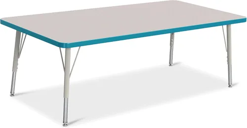 Vista 31 de Berries Mesa rectangular para actividades, altura E, Gris/Negro/Negro, 1