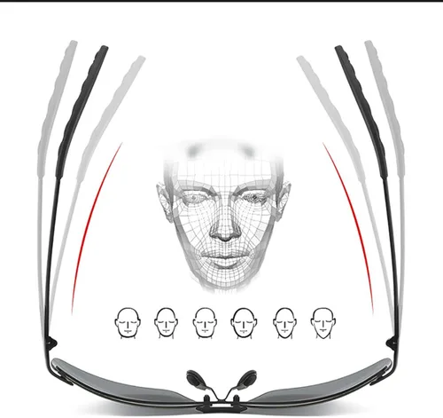 Vista 3 de KLAVER Lentes de sol fotocromáticos polarizados para conducción de día y noche para hombres y mujeres con bisagra de resorte