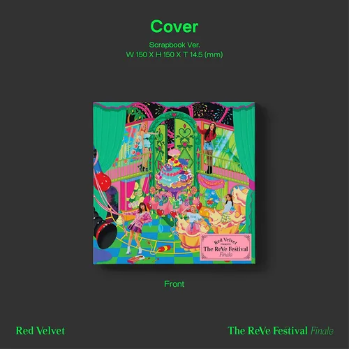 Vista 2 de K-POP [3 regalo] Red Velvet The Reve Festival Finale álbum de reempaquetado [Scrapbook ver] CD+Póster plegado+Tarjeta fotográfica extra+Máscara 3D