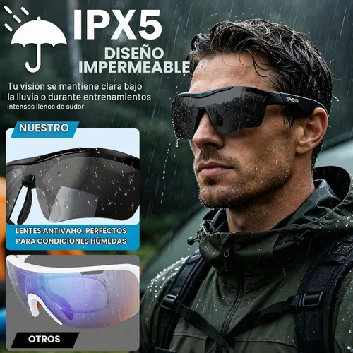 Vista 5 de Gafas de sol Bluetooth, gafas deportivas polarizadas con altavoces