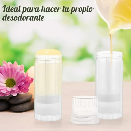 Vista 5 de 12 recipientes vacíos de desodorante de 2.0 fl oz/2 oz para barra de lápiz labial, lápiz labial, barra de protección solar, translúcido