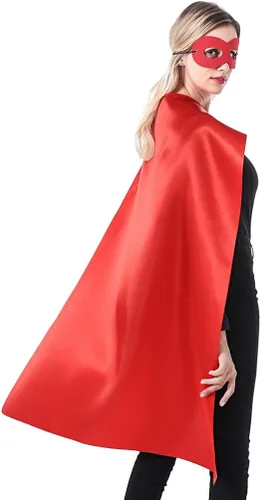 Vista 5 de Capas y máscaras de superhéroe para adultos, adolescentes, hombres y mujeres, paquete de 14 juegos a granel, capas de fiesta de superhéroes